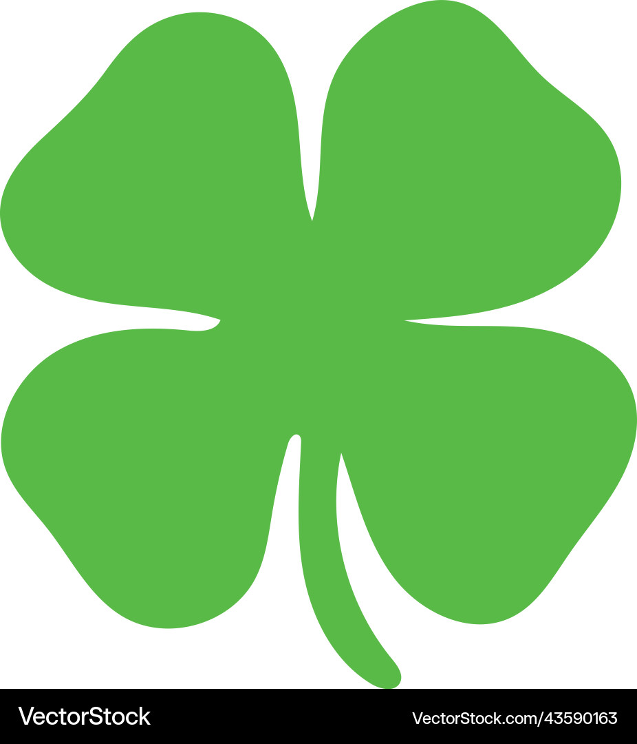 Four Leaf Clover Icon Vector Image
