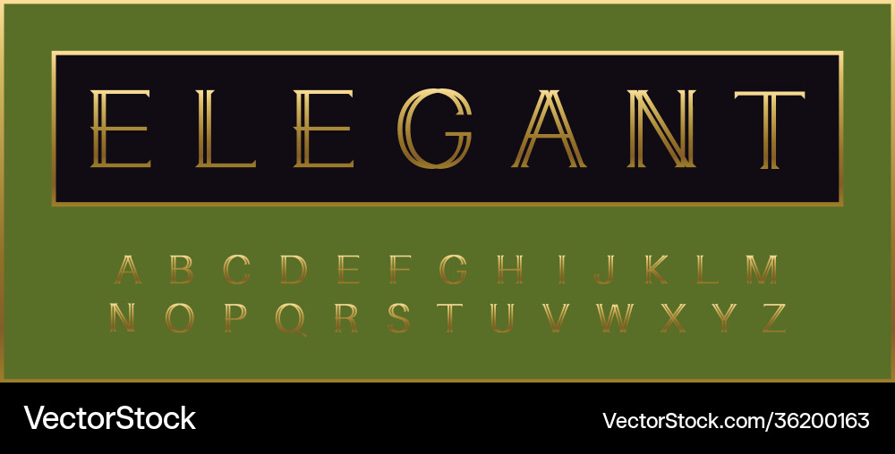 Golden elegant alphabet beauty deluxe schriftart Golden elegant alphabet beauty deluxe schriftart vektorbild