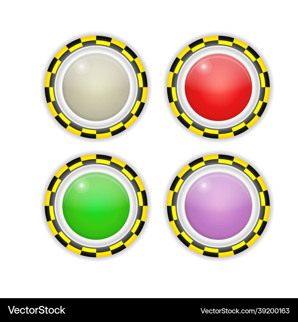 Interface buttons on and off vector image