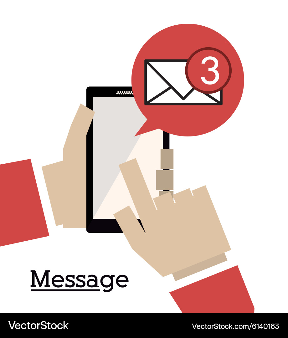 Message design vector image