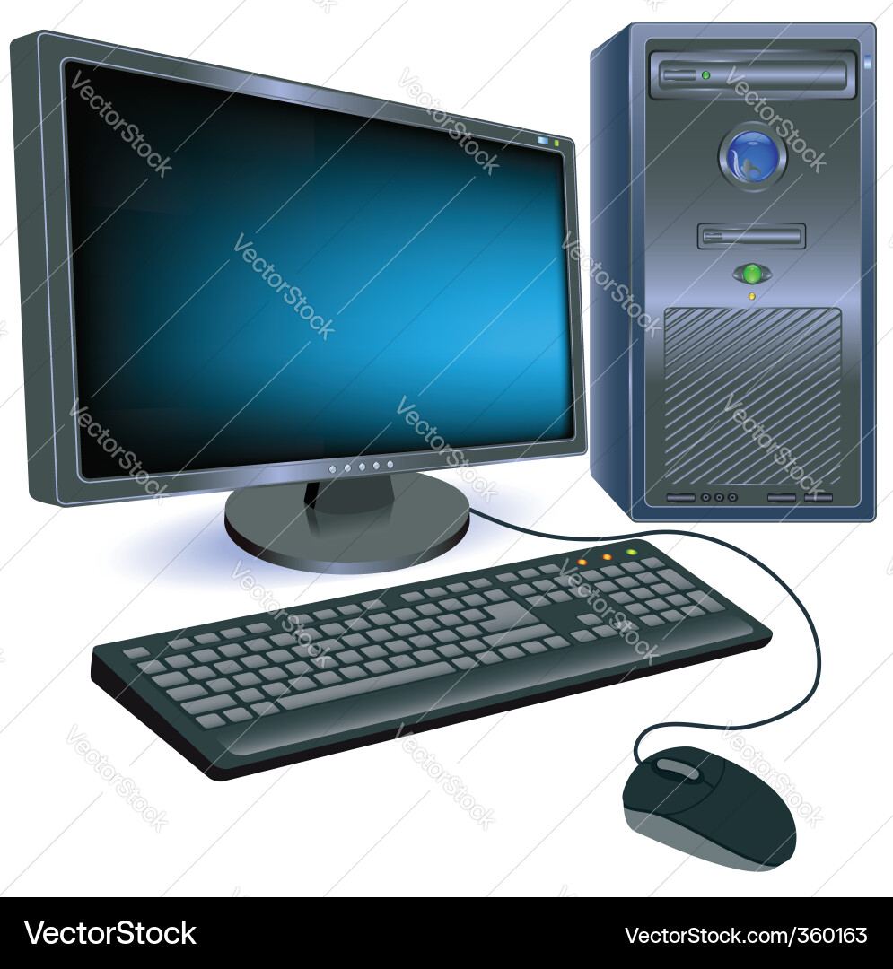 Modern Computer Monitor Vector Image
