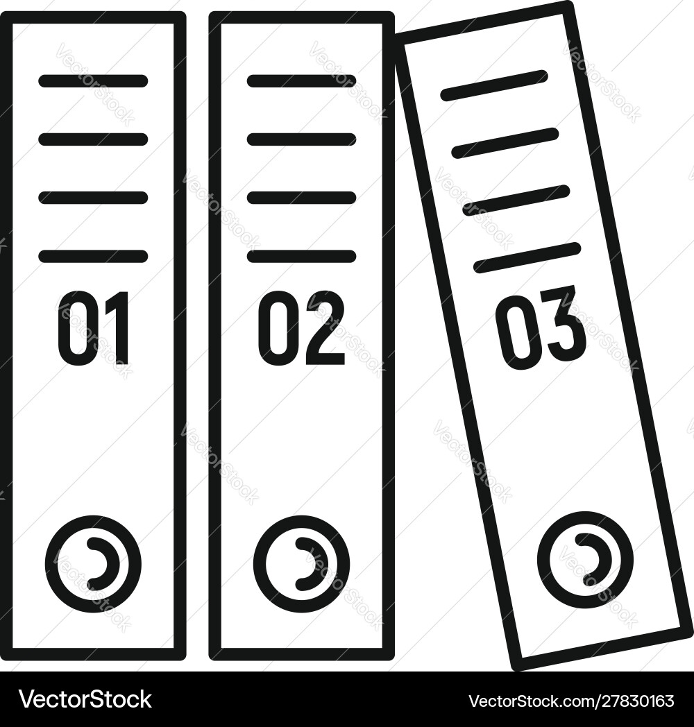 Office folder icon outline style Office folder icon outline style vector image