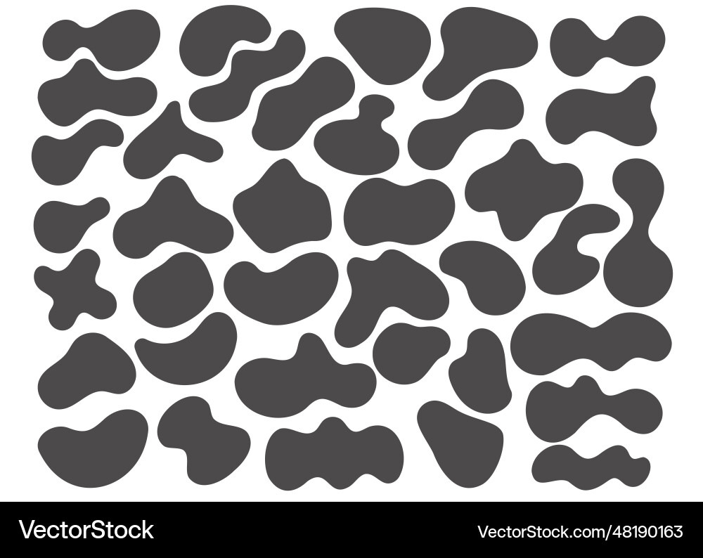 Organic abstract shapes liquid blobs Organic abstract shapes liquid blobs vector image
