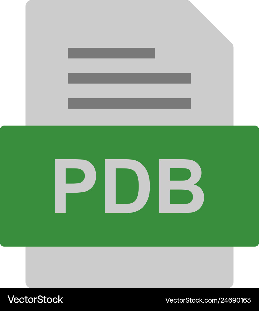 Pdb file document icon vector image