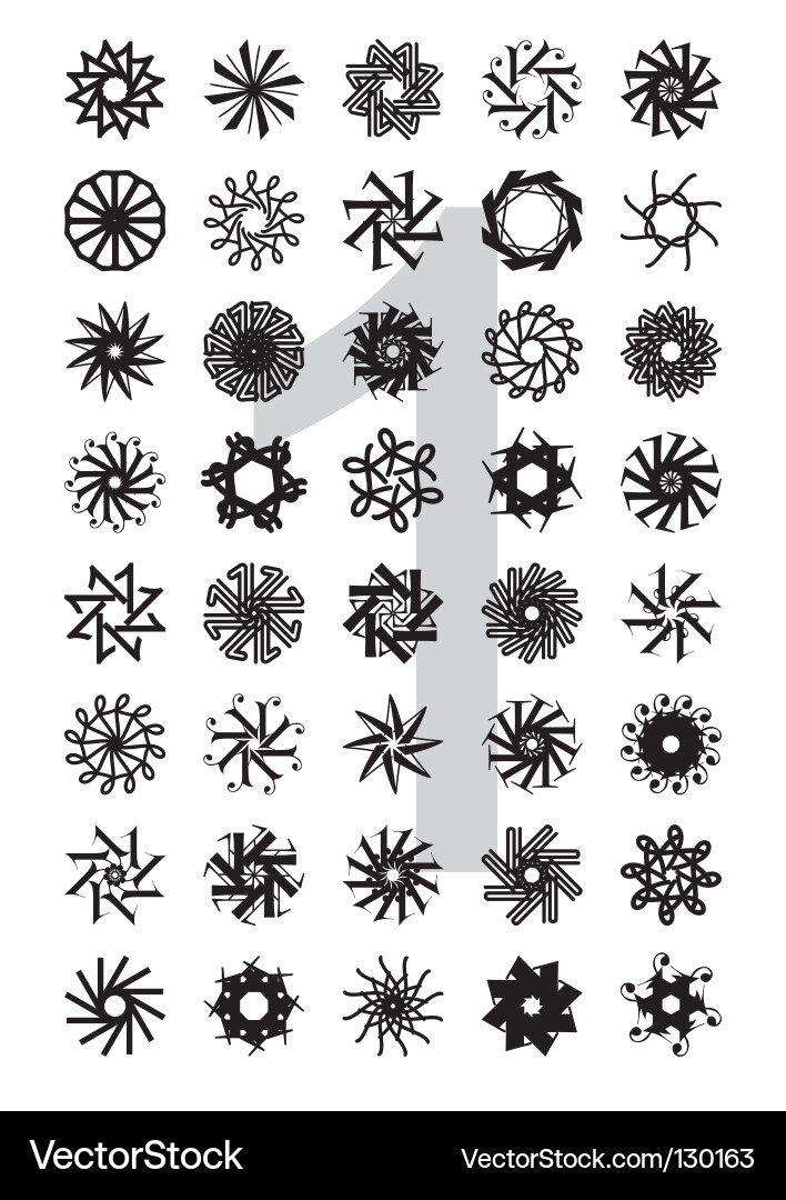 Rotated 1 Element Series vector image