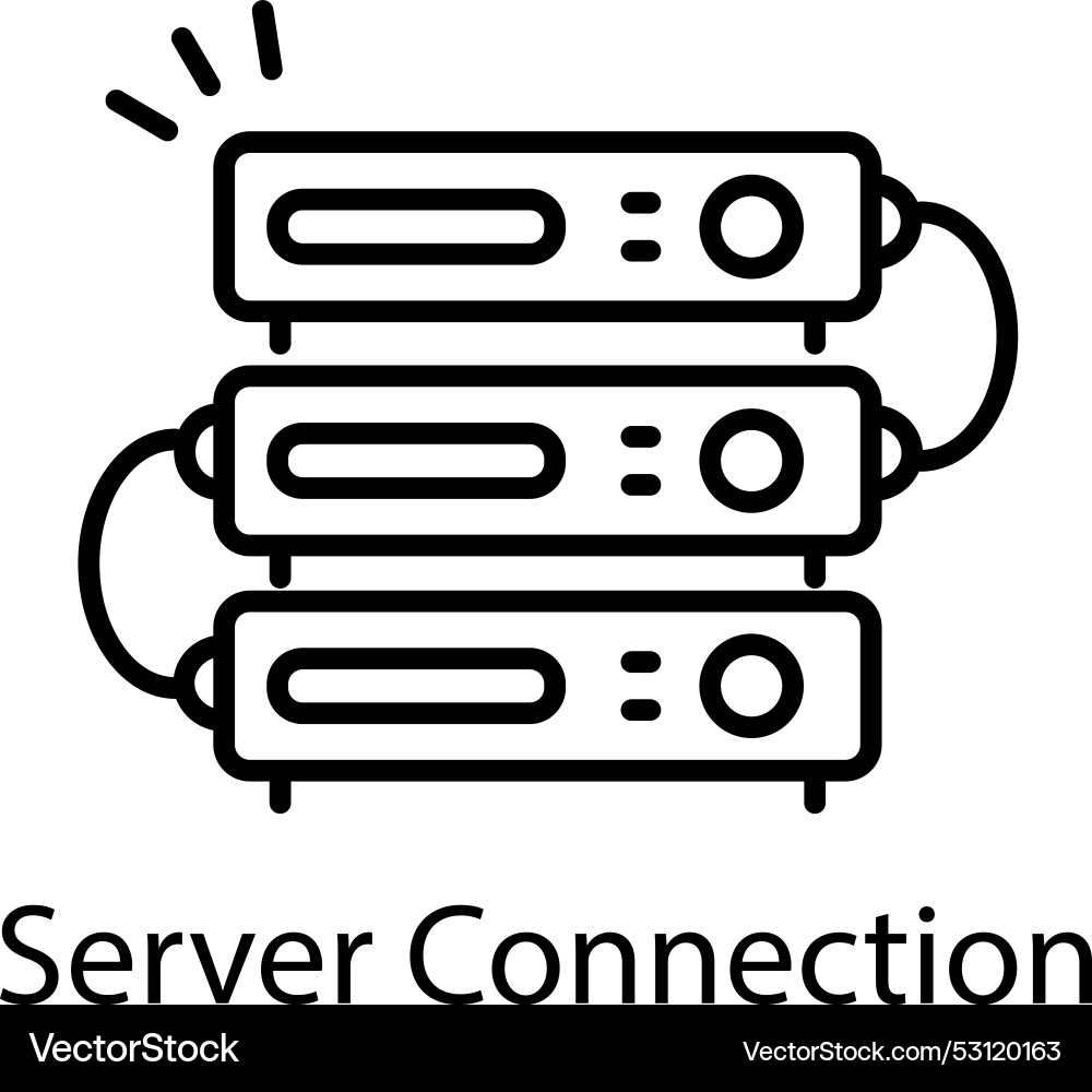 Server connection vector image