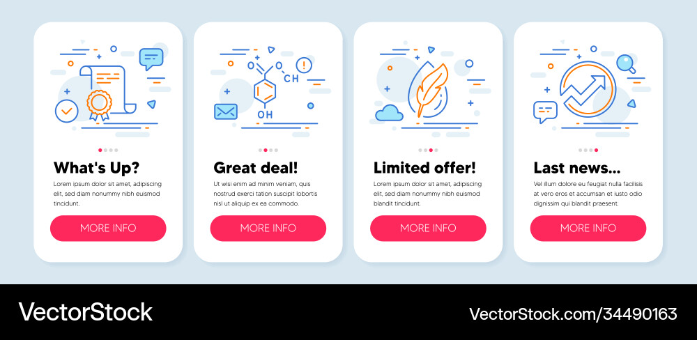 Set science icons such as certificate Set science icons such as certificate vector image