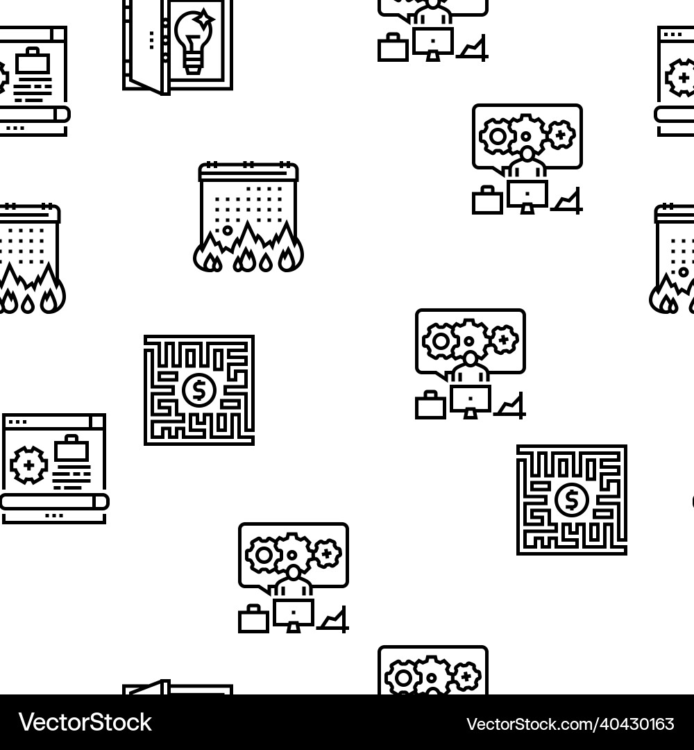 Solution business problem task seamless Solution business problem task seamless Vector Image