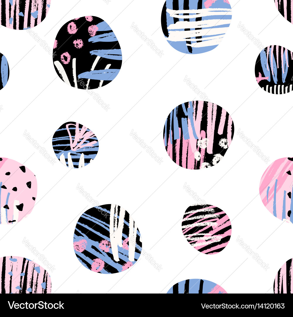 Textured Circles Pattern vector image