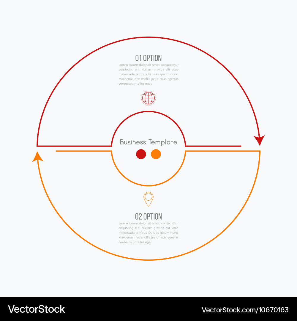 Two-Step Linear Infographic Element vector image