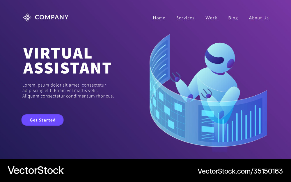 Virtual assistant robot concept to do list Virtual assistant robot concept to do list vector image