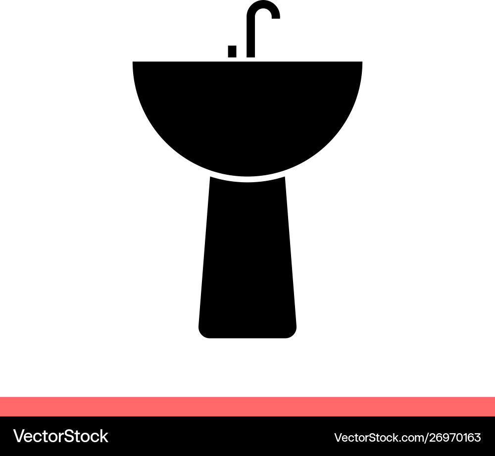 Washbasin icon for web or mobile app Vector Image