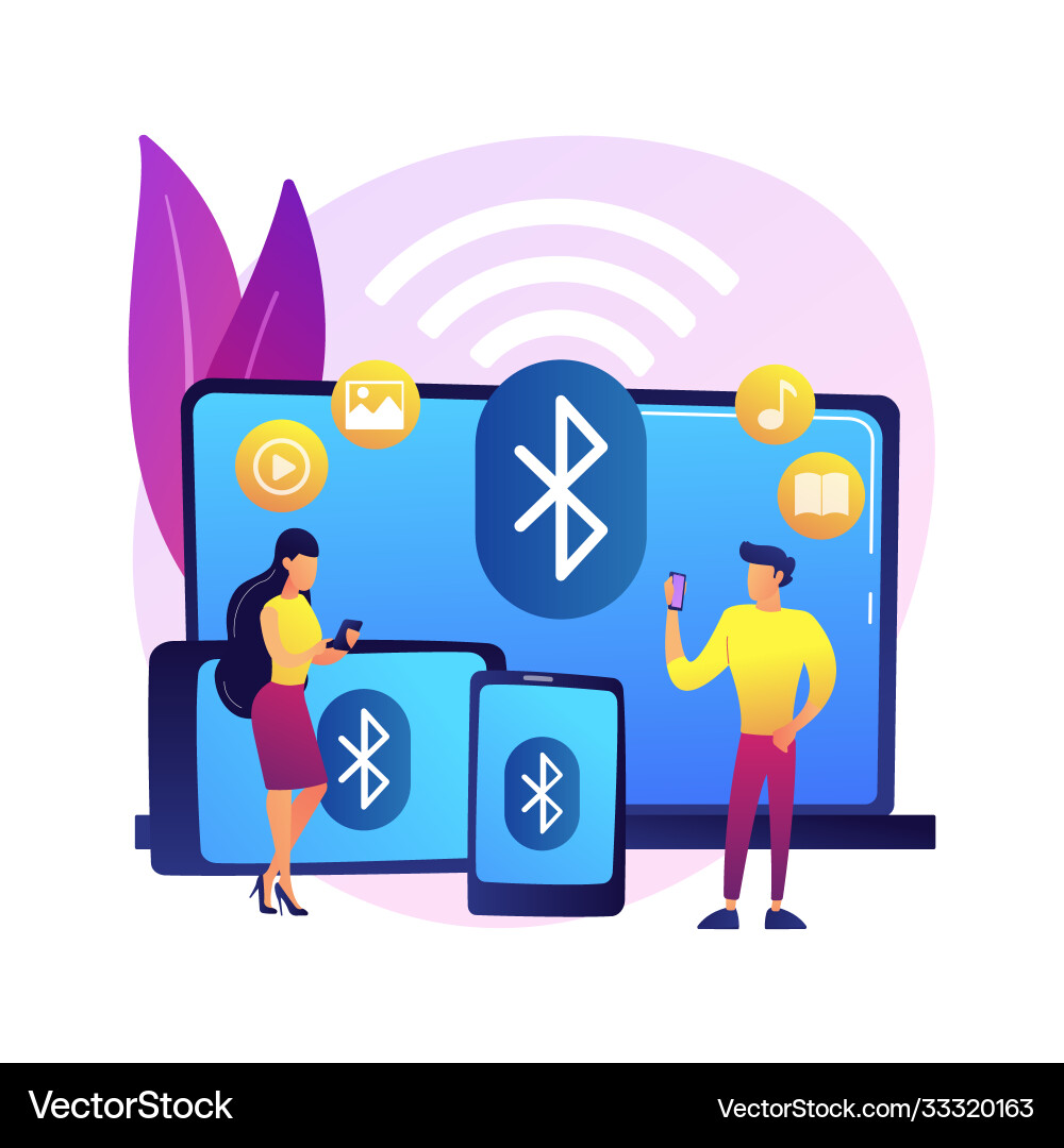 Wireless device connection abstract concept Wireless device connection abstract concept vector image