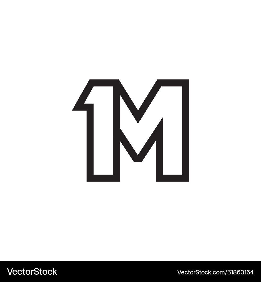 1 m lines icon design Vector Image