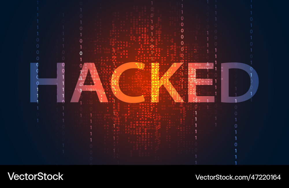 Abstract binary signal or are warned hacked Abstract binary signal or are warned hacked Vector Image