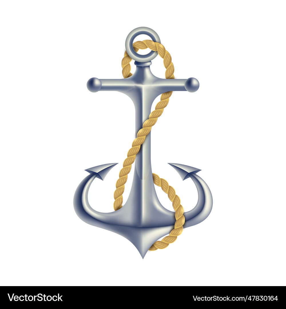 Anchor color isolated object Anchor color isolated object Vector Image