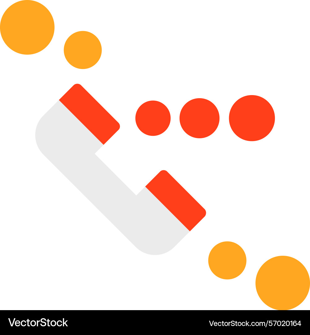 Call in progress flat style icon design Vector Image