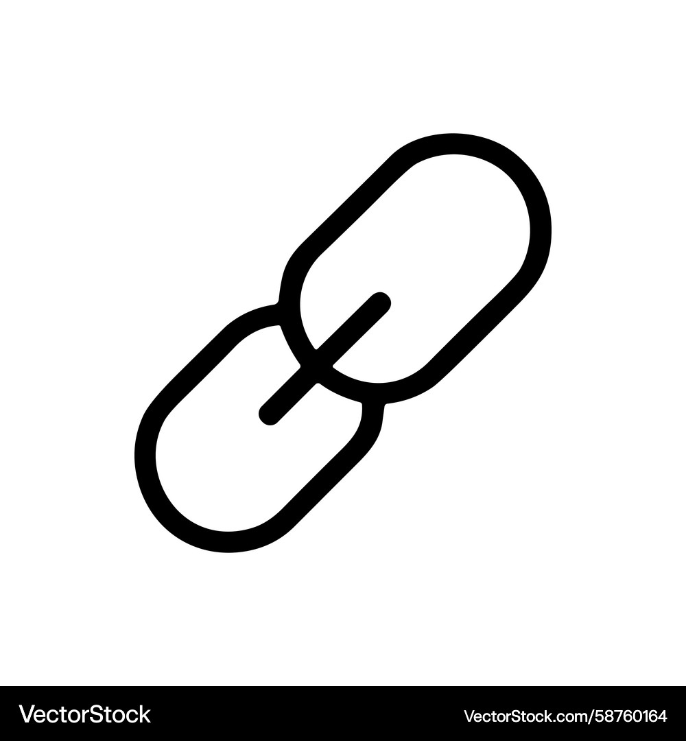 Chain Link Connection Shape Vector Image