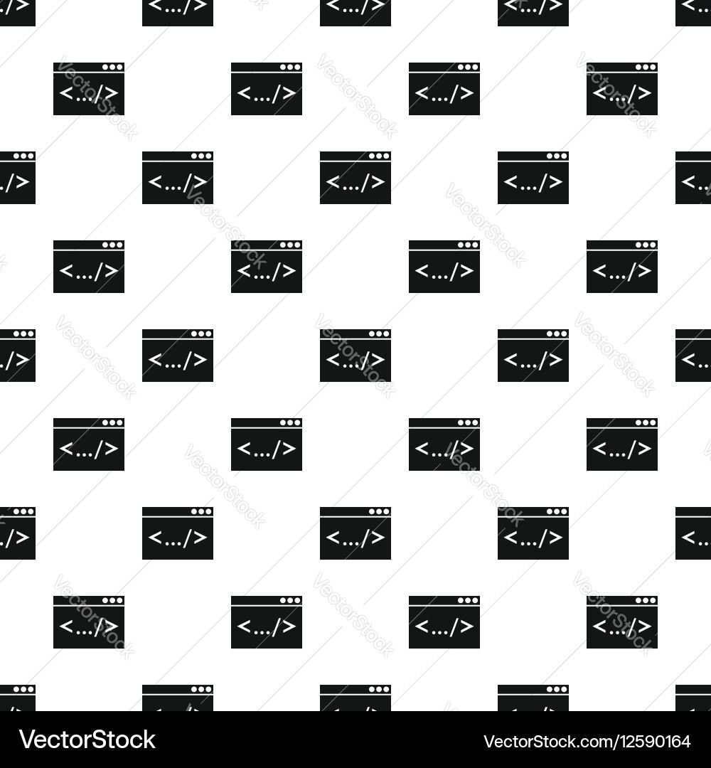 Code window pattern simple style vector image
