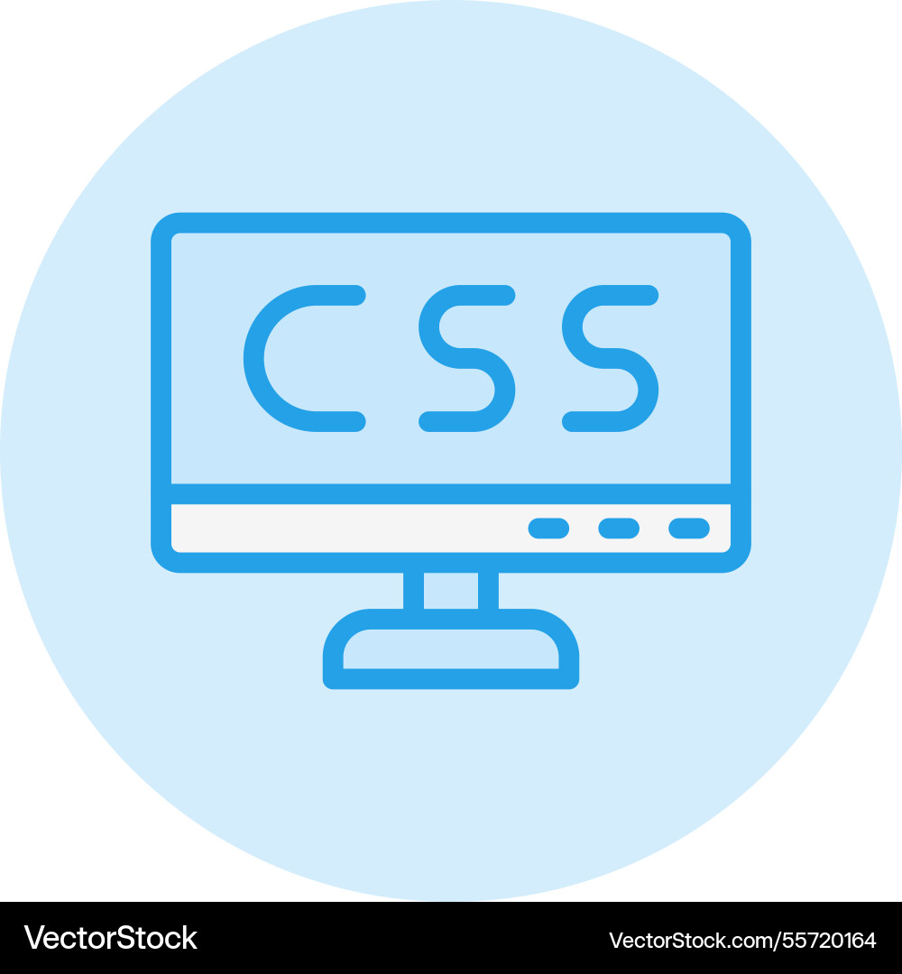 Css icon design vector image