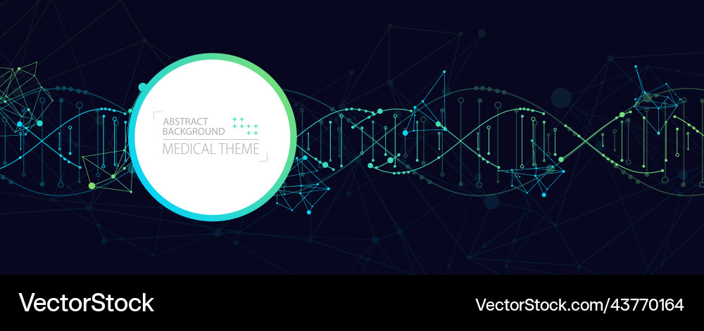 DNA Science Abstract Background vector image