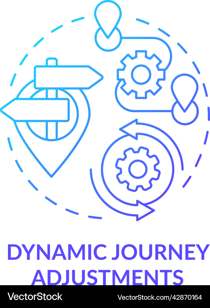 Dynamic Journey Optimization Vector Image