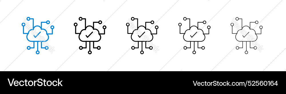 Edge computing icon set on white background Edge computing icon set on white background vector image