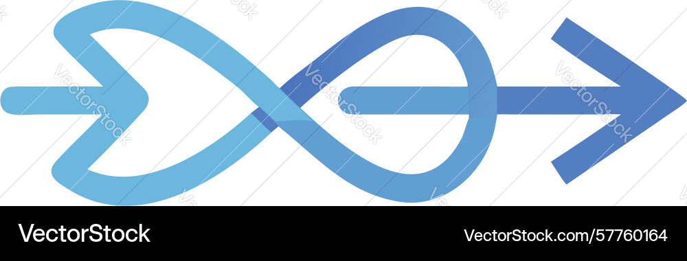 Elegant infinity arrow for continuous cycle Vector Image