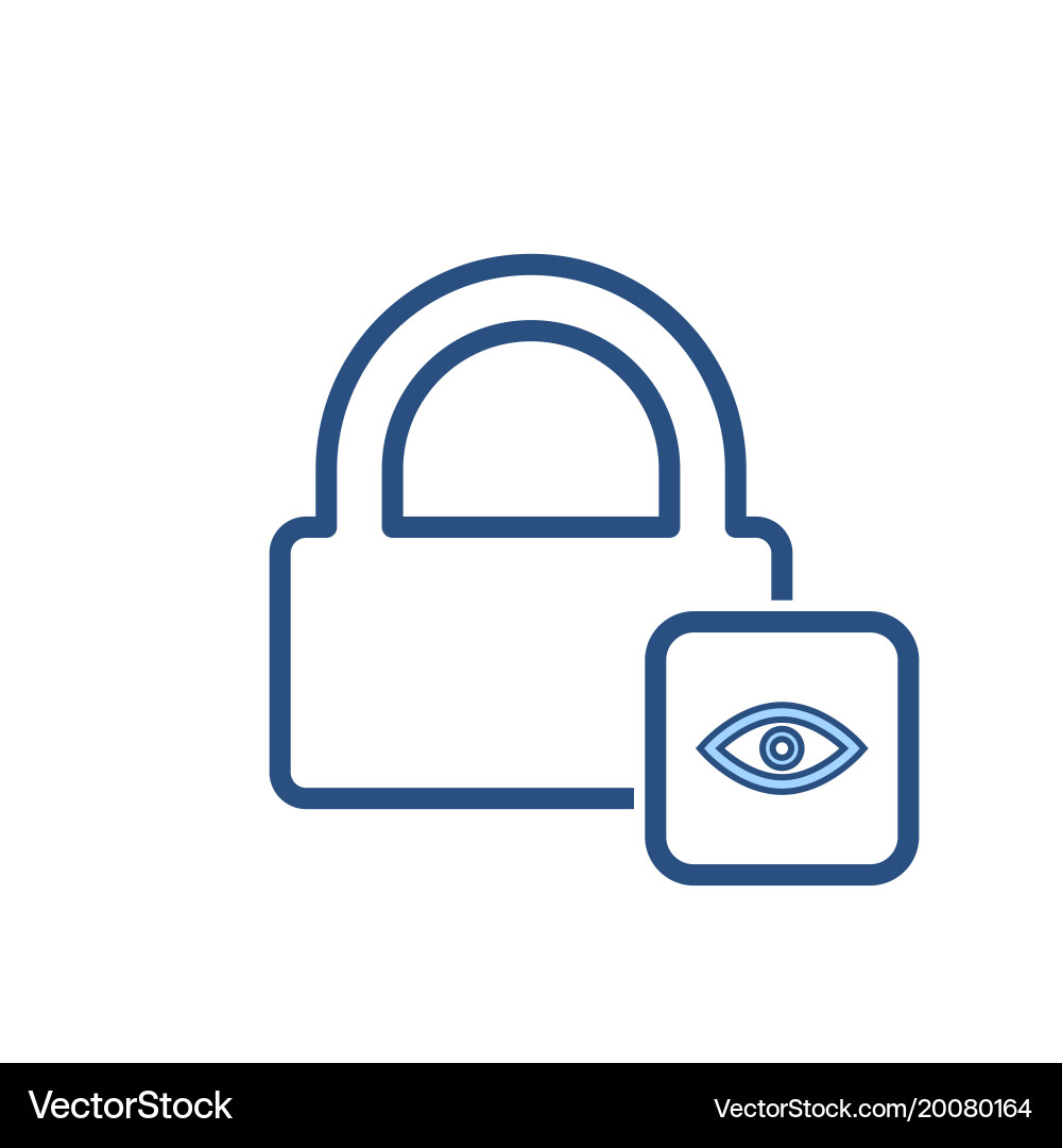 Hacker lock padlock password private protection vector image