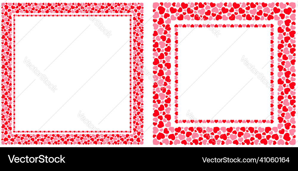 Heart Frame with Pattern vector image
