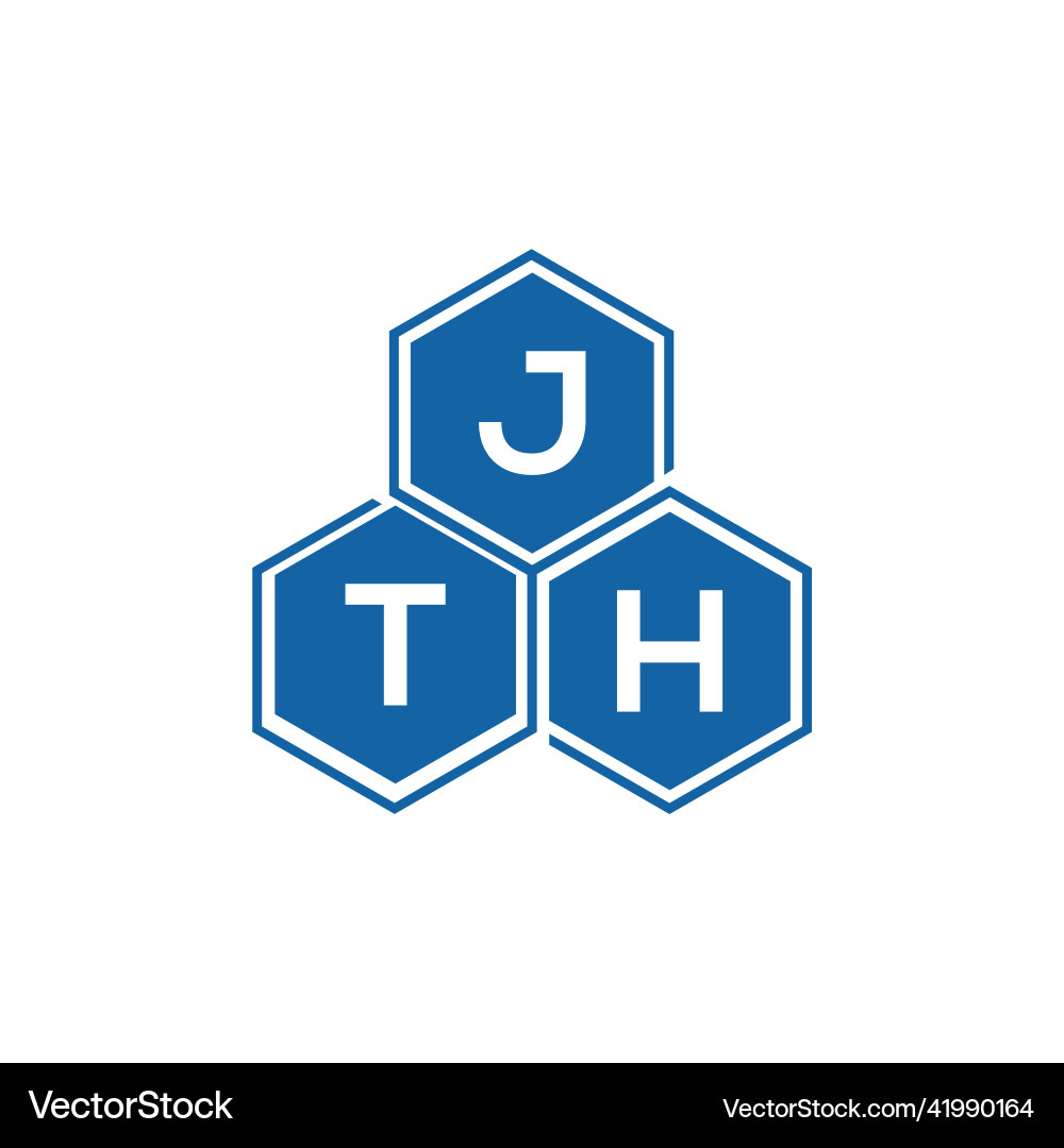 Jth Buchstaben Logo-Design auf weißem Hintergrundjth Jth Buchstaben Logo-Design auf weißem Hintergrundjth vektorbild