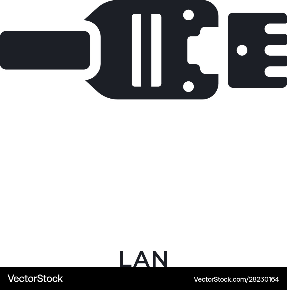 Lan isolated icon simple element from electrian Lan isolated icon simple element from electrian vector image
