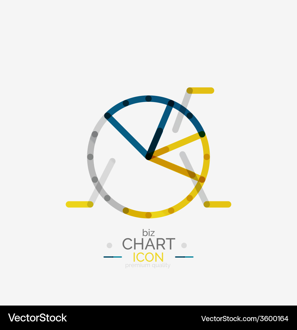 Line graph chart icon Vector Image