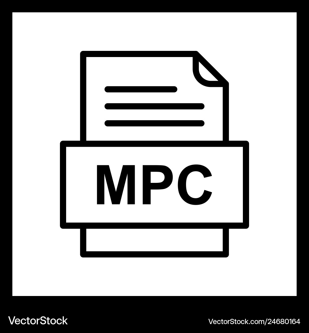 Mpc file document icon Vector Image