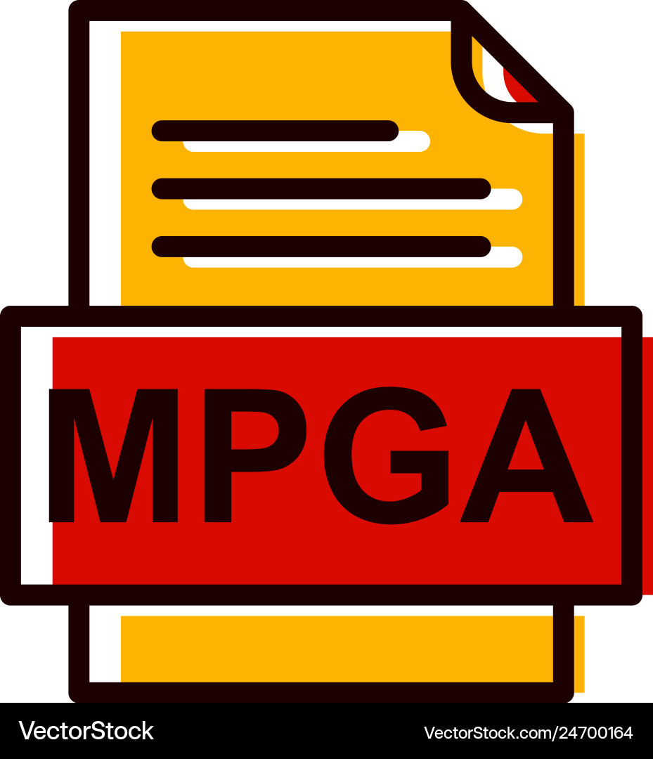 Mpga file document icon Vector Image