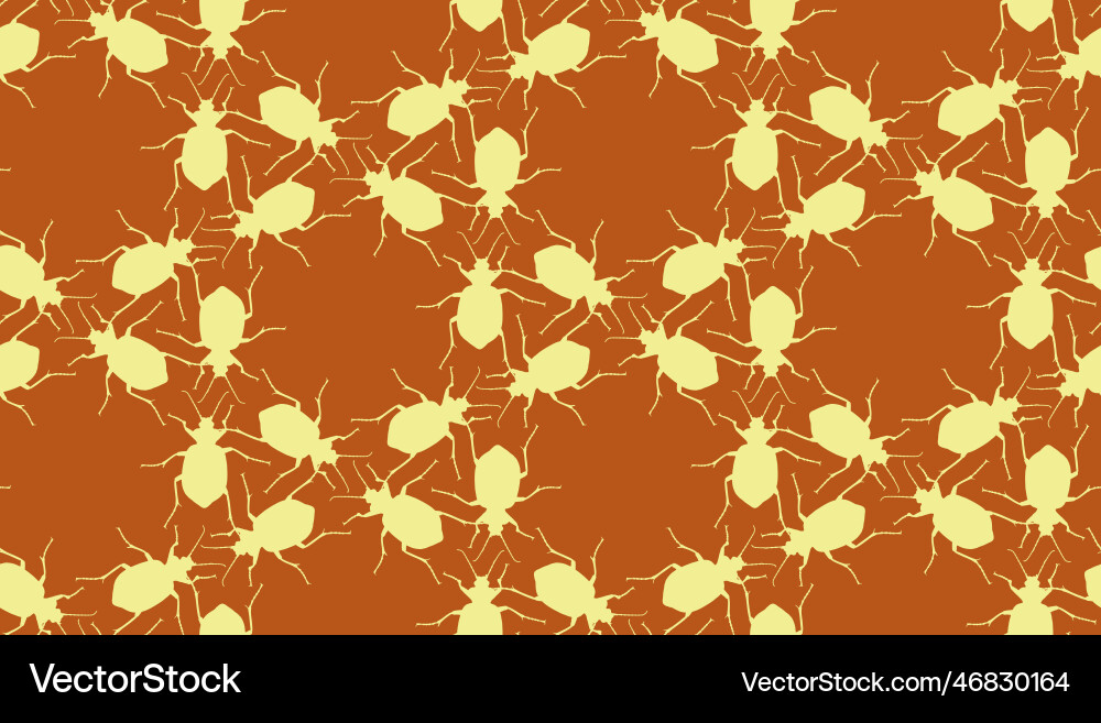 Seamless pattern with bugs endless background vector image