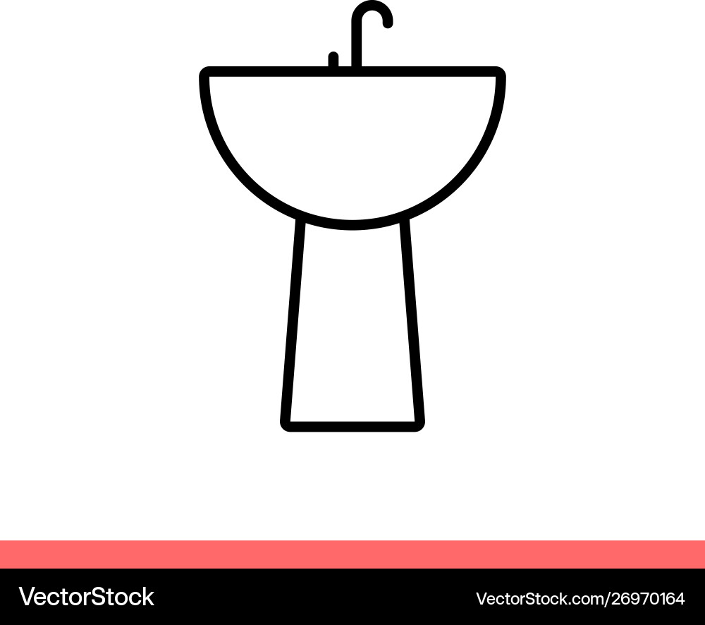 Washbasin icon for web or mobile app Washbasin icon for web or mobile app Vector Image