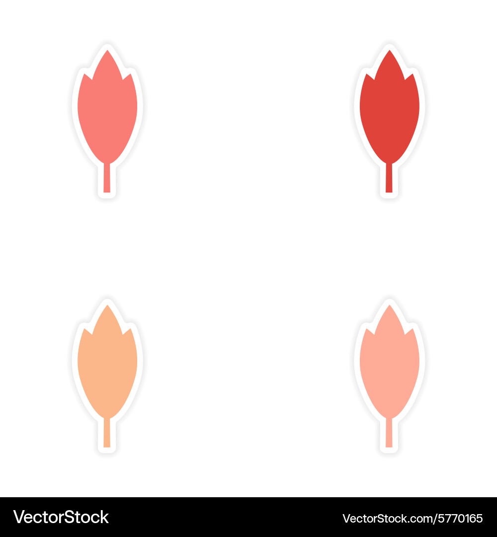Assembly realistic sticker design on paper tree vector image
