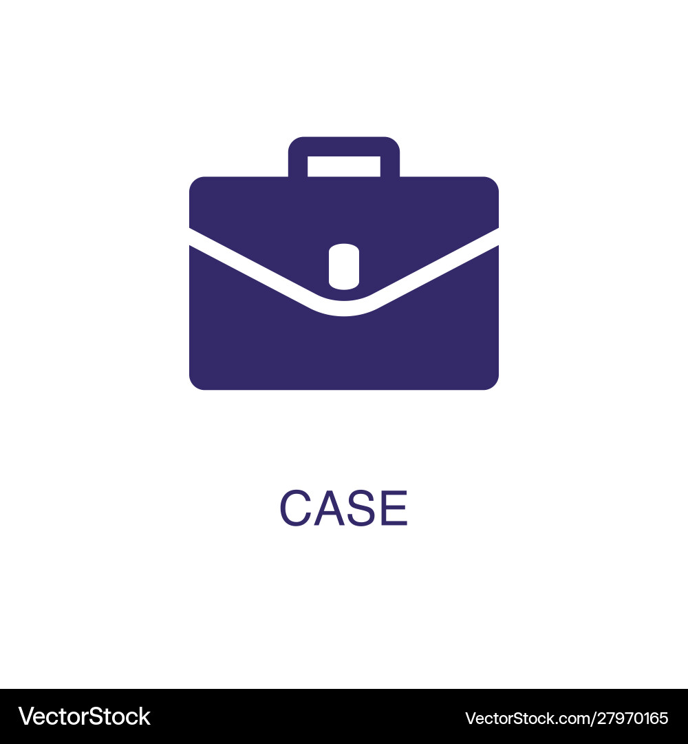 Case element in flat simple style on white vector image