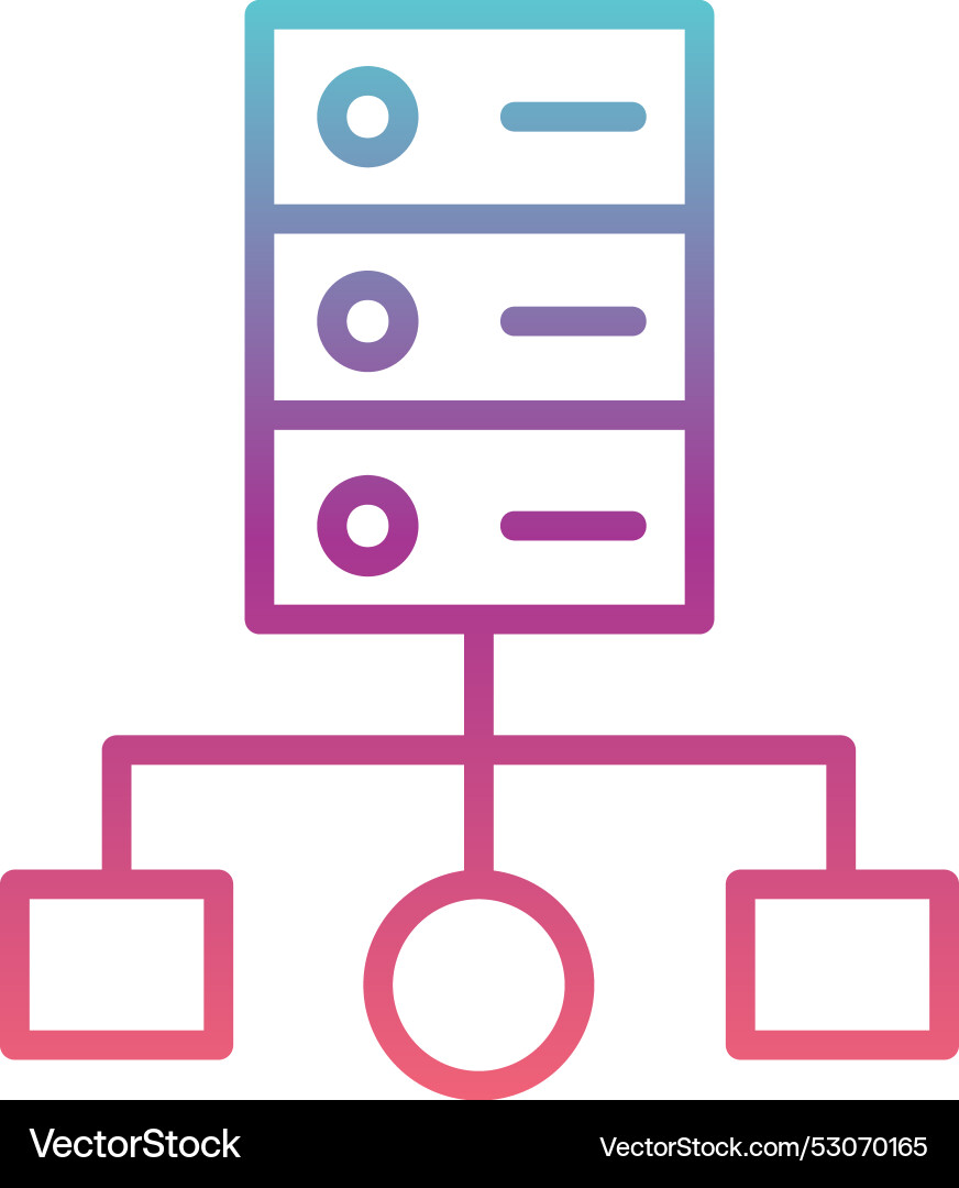 Cluster Computing Line Gradienten Design vektorbild