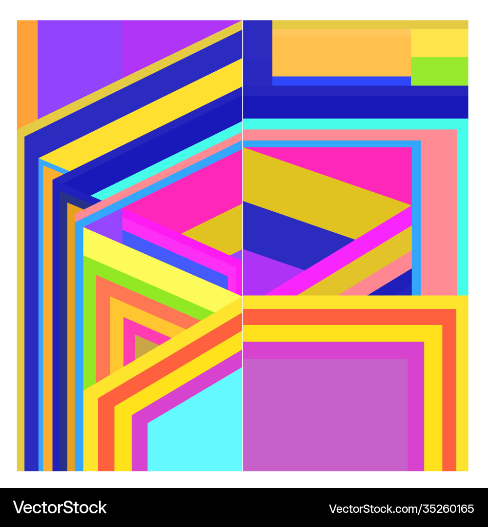 Colorful geometric and curve background pattern Vector Image