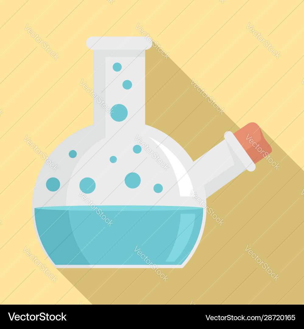 Cork boiling flask icon flat style Cork boiling flask icon flat style vector image