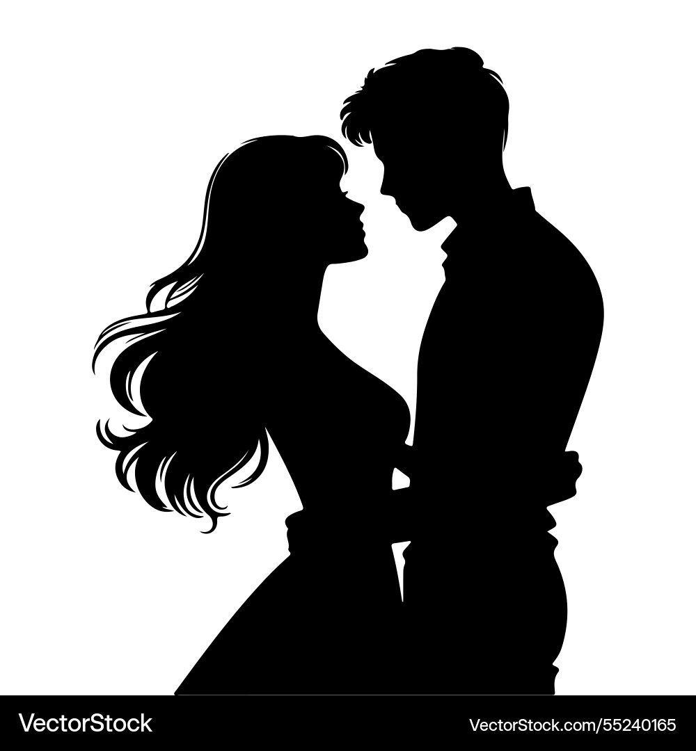 Couple silhouette Royalty Free Vector Image - VectorStock