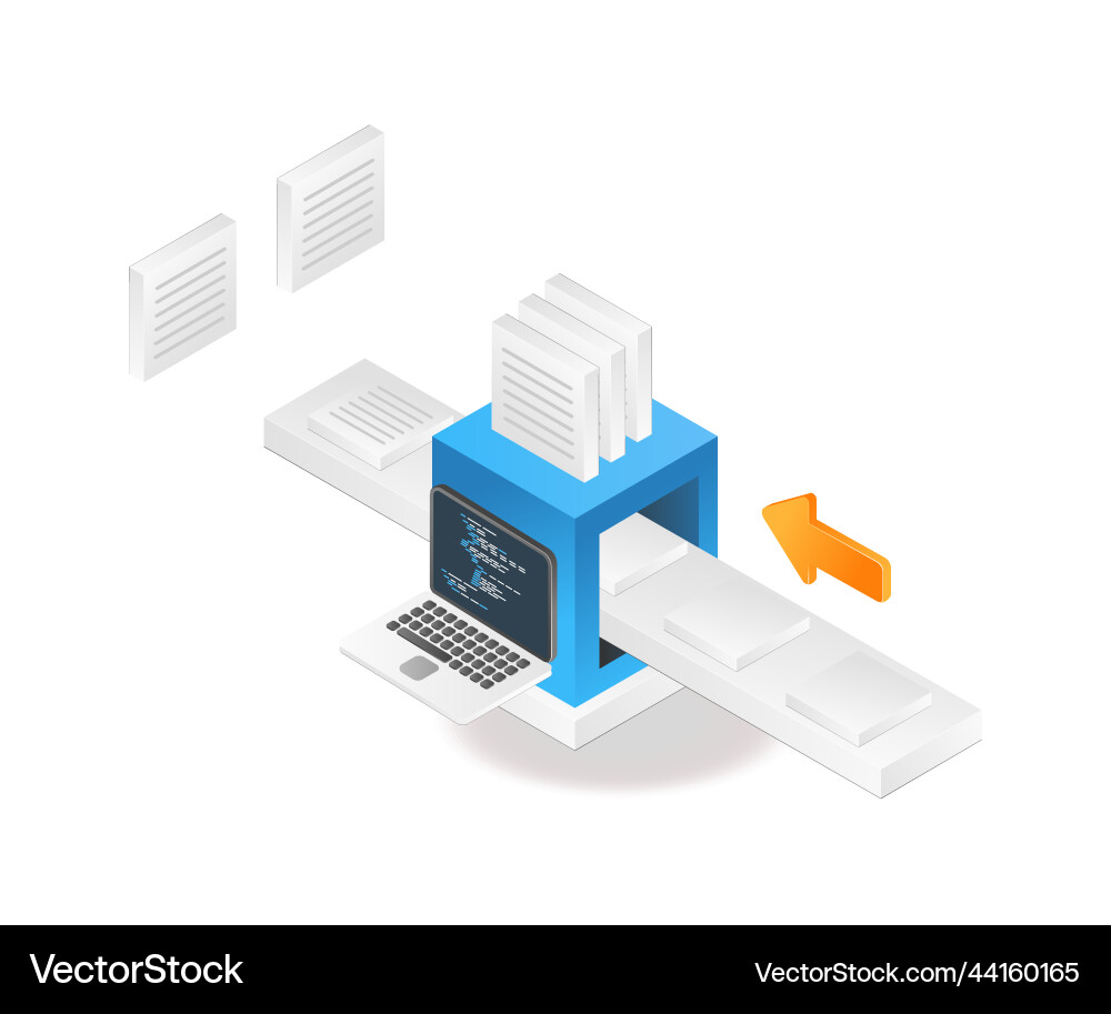 Data processing machine Data processing machine vector image