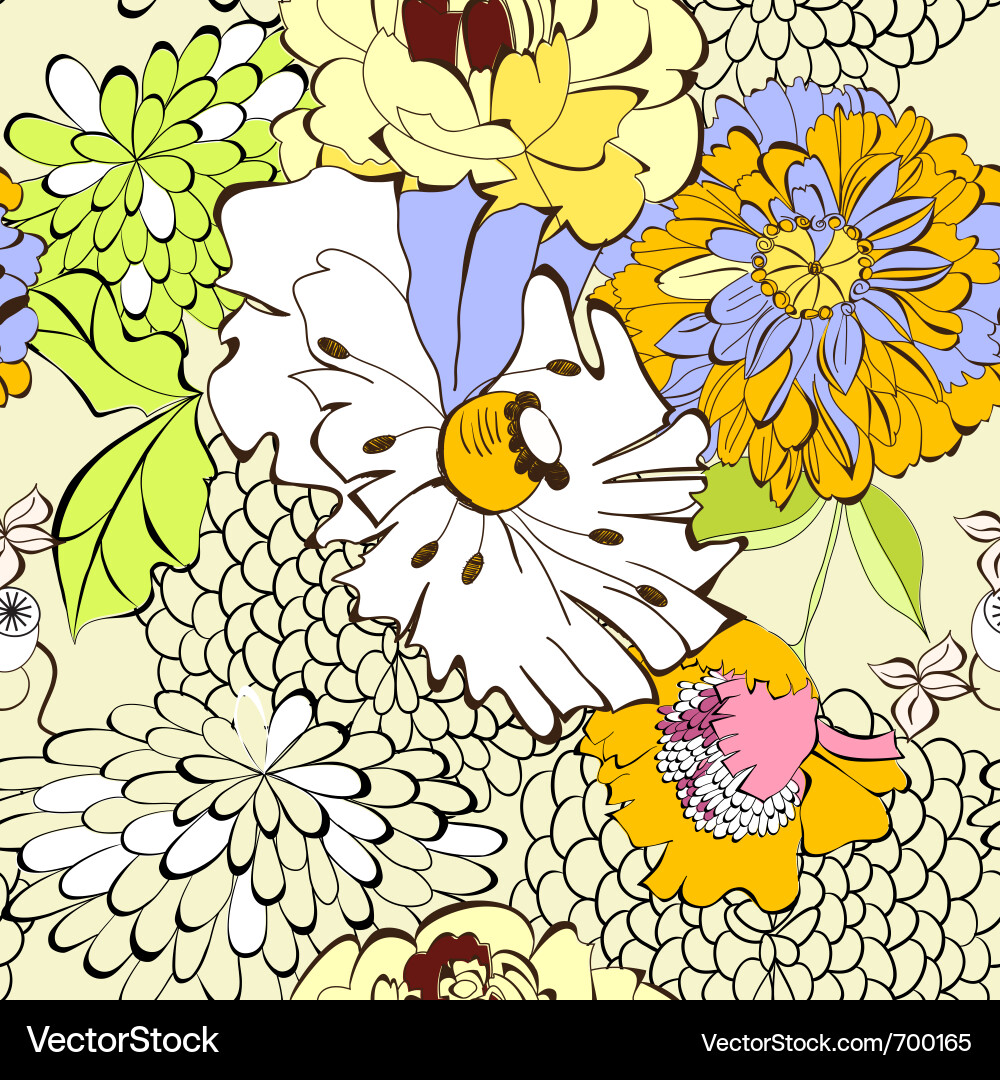 Decorative seamless pattern Vector Image