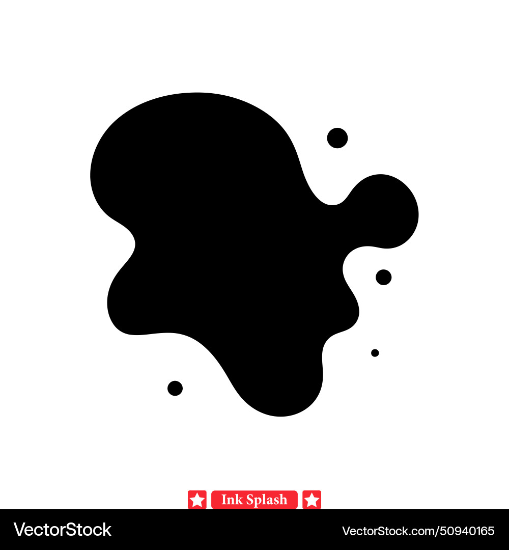 Dynamic ink splash elements add movement and flow Dynamic ink splash elements add movement and flow Vector Image