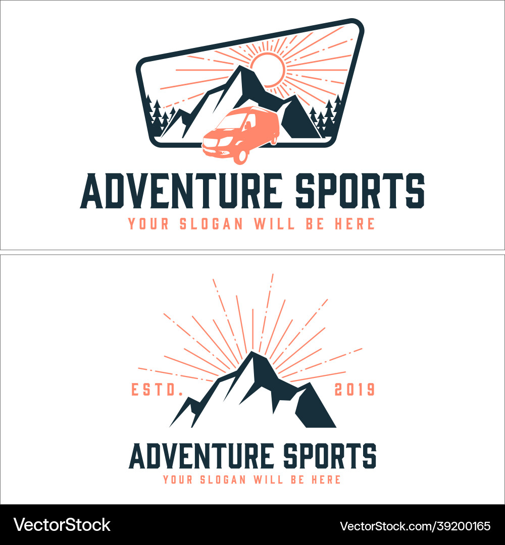 Mountain Adventure Sport Logo Vector Image
