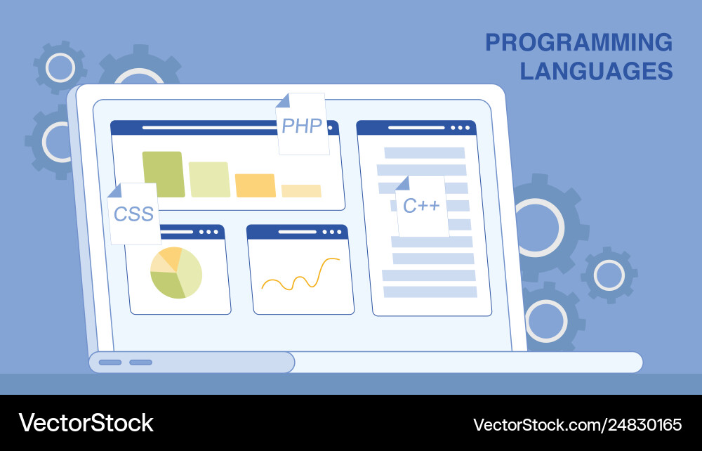 Programming Languages Web Banner vector image