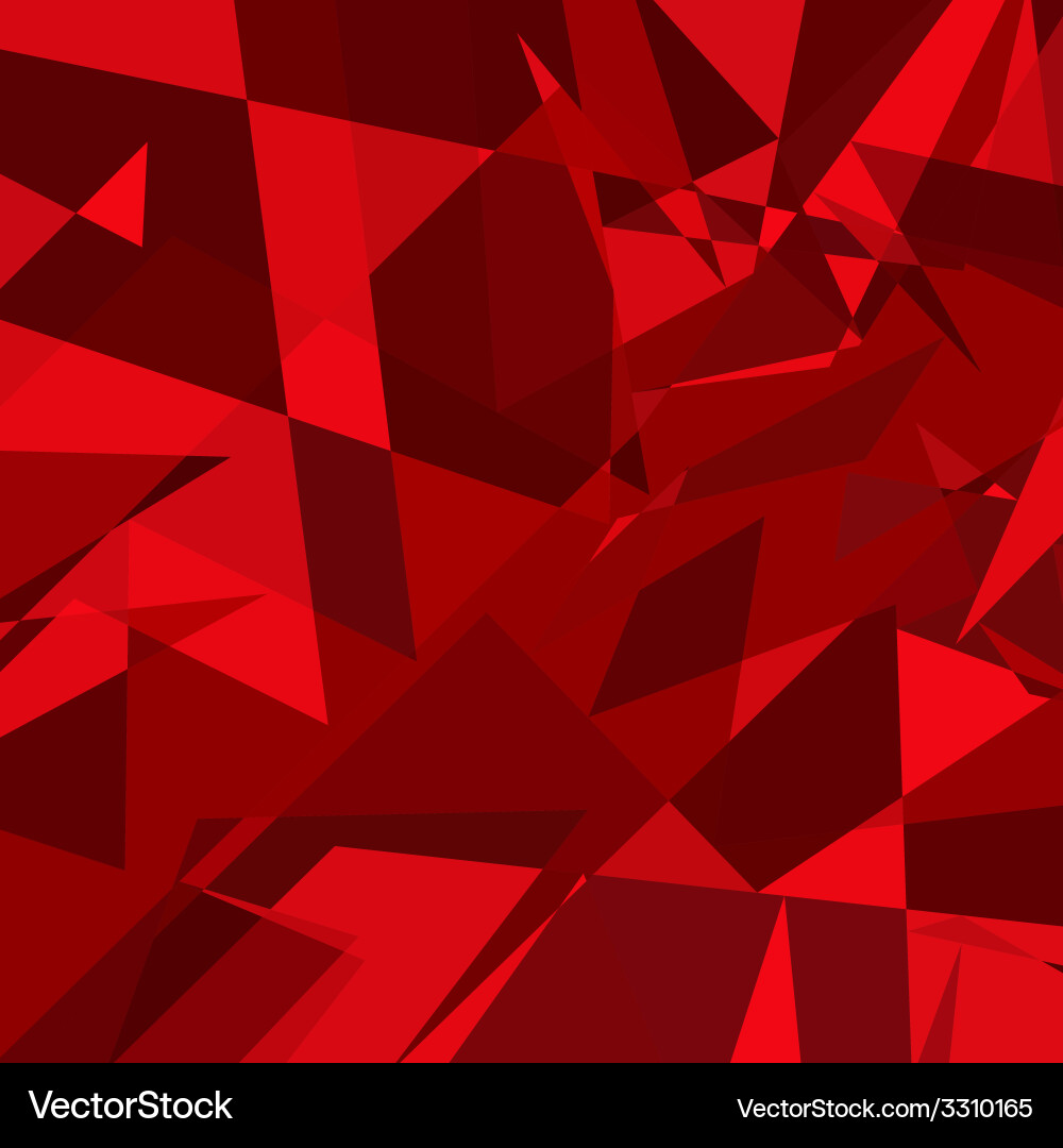 Red Geometric Triangle Pattern vector image