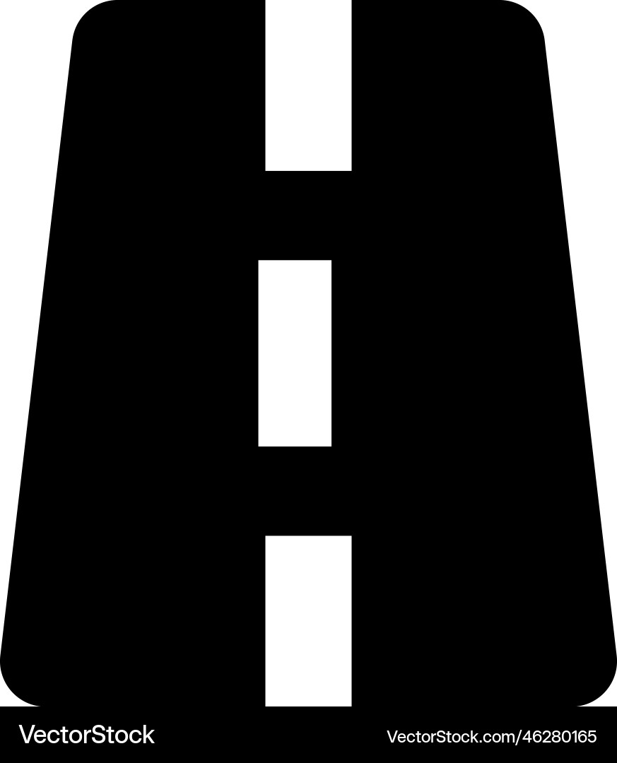 Road icon isolated on white background Road icon isolated on white background vector image